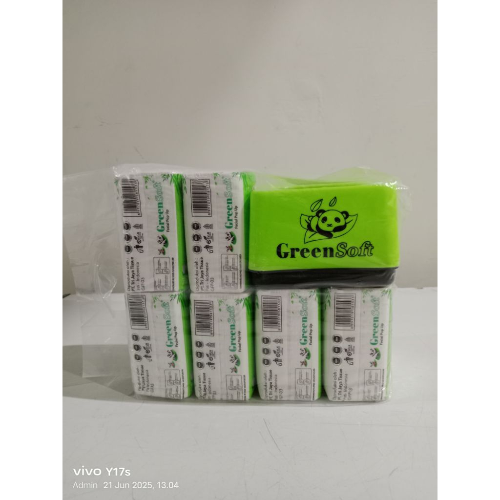 Tissue Green Soft Pop Up 130 Sheet