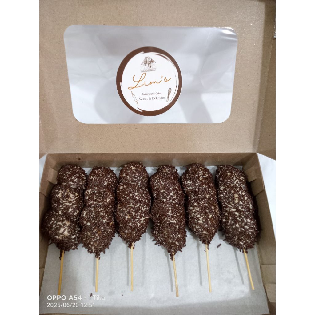 

Donat Paha Ayam/donat sate