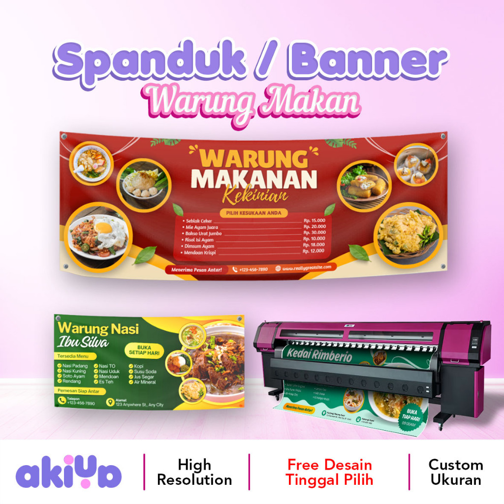 BANNER / SPANDUK WARUNG MAKAN (FREE DESAIN)