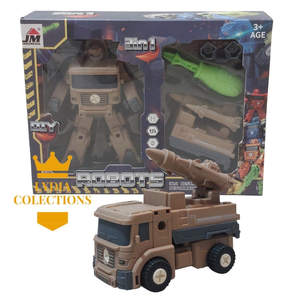 Mainan DIY Robot Berubah Truk Robot Deformation Mekanikal Robot