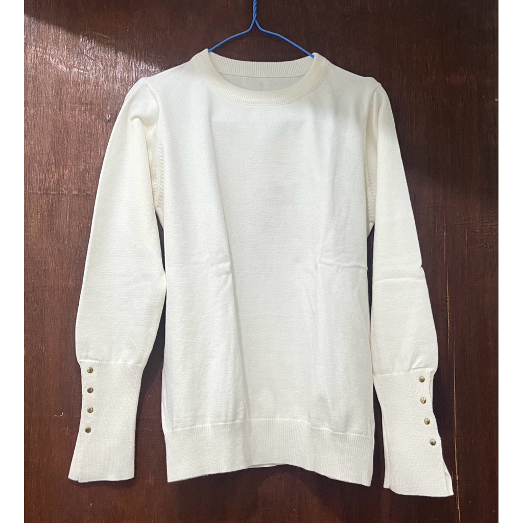 Sweater Wanita-atasan wanita-baju putih polos