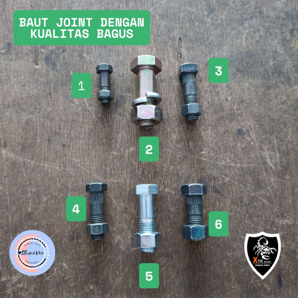 Baut joint ps100/ baut joint ps120 / Baut joint canter ps125 / baut kopel kepala kotak ps100 / baut 