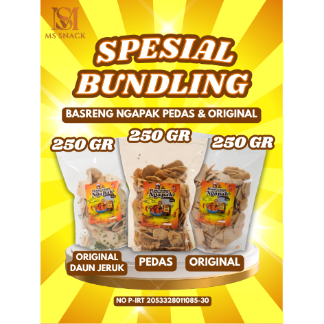 

MS SNACK - Paket Spesial Basreng Ngapak Bundling Hemat 3x250gr