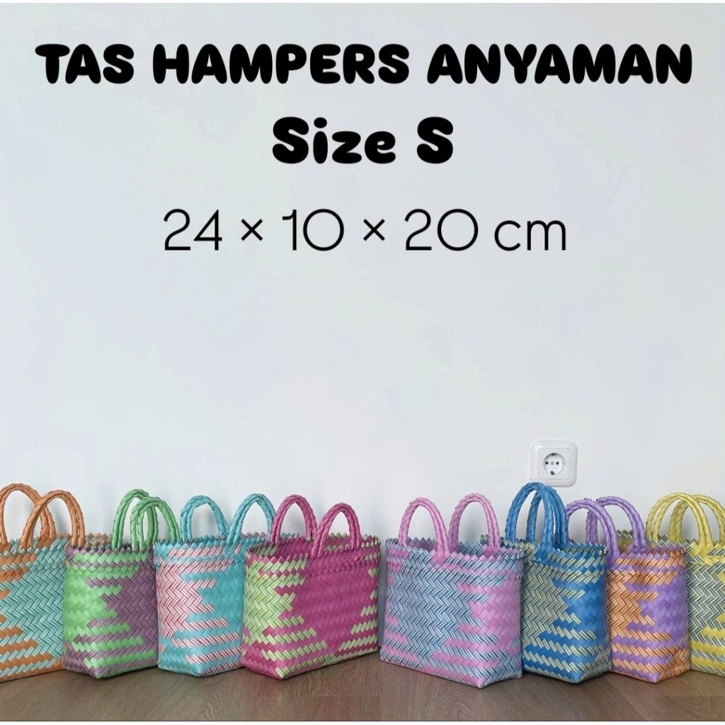 

TAS HAMPERS LEBARAN NATAL 24x10x20 / TAS ANYAMAN / GOODIE BAG / TAS SOUVENIR / TAS SEMBAKO