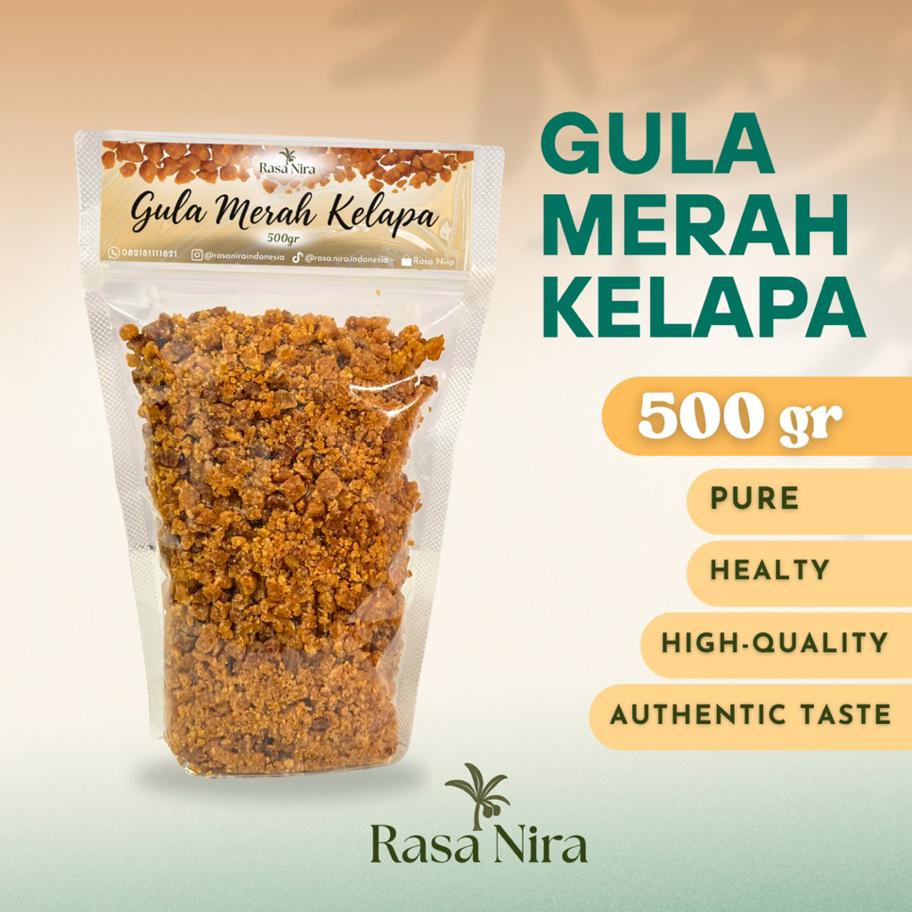 

{Rasa Nira} Gula Merah Kelapa Alami (Butiran Kecil) 500 gram