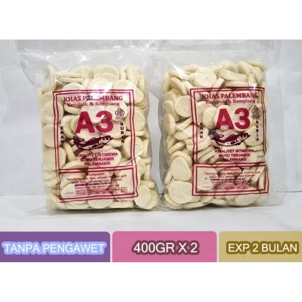 

Kerupuk kemplang asli Palembang