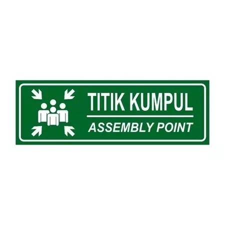 

SIGN STIKER VINYL TITIK KUMPUL ASSEMBLY POINT Uk. 30 x 10 CM SIGN RAMBU K3
