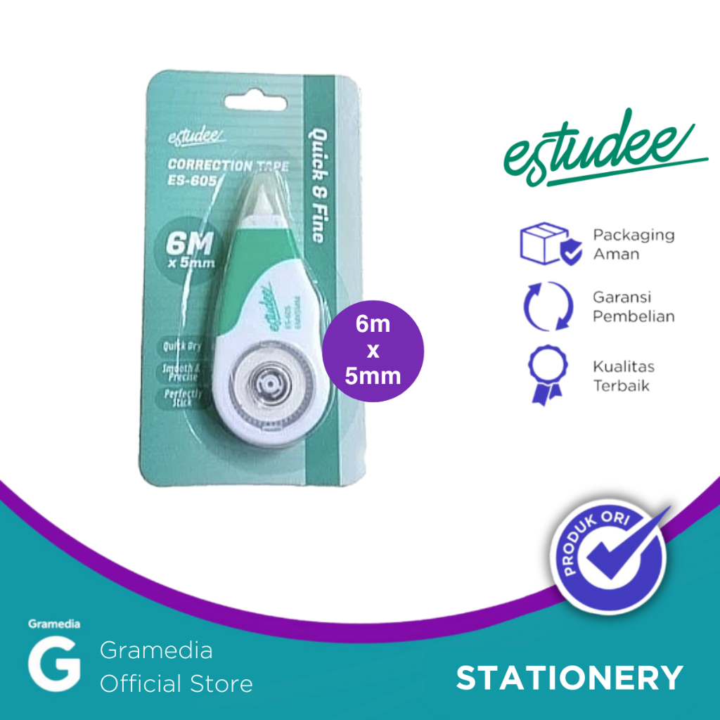 

Gramedia Pekanbaru - CORRECTION TAPE ESTUDEE QUICK&FINE SERI ES-605
