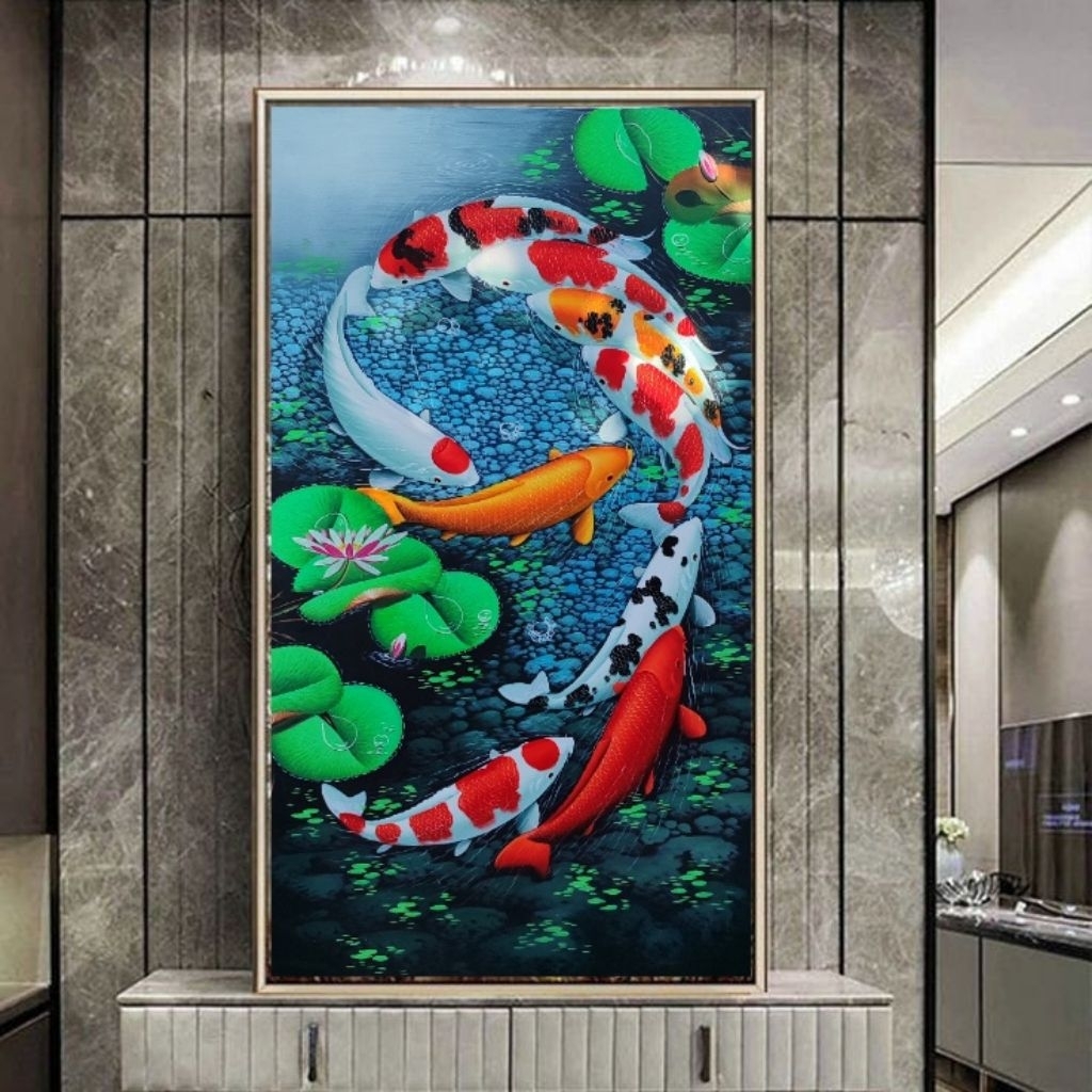lukisan ikan koi 9 landscape acthetic