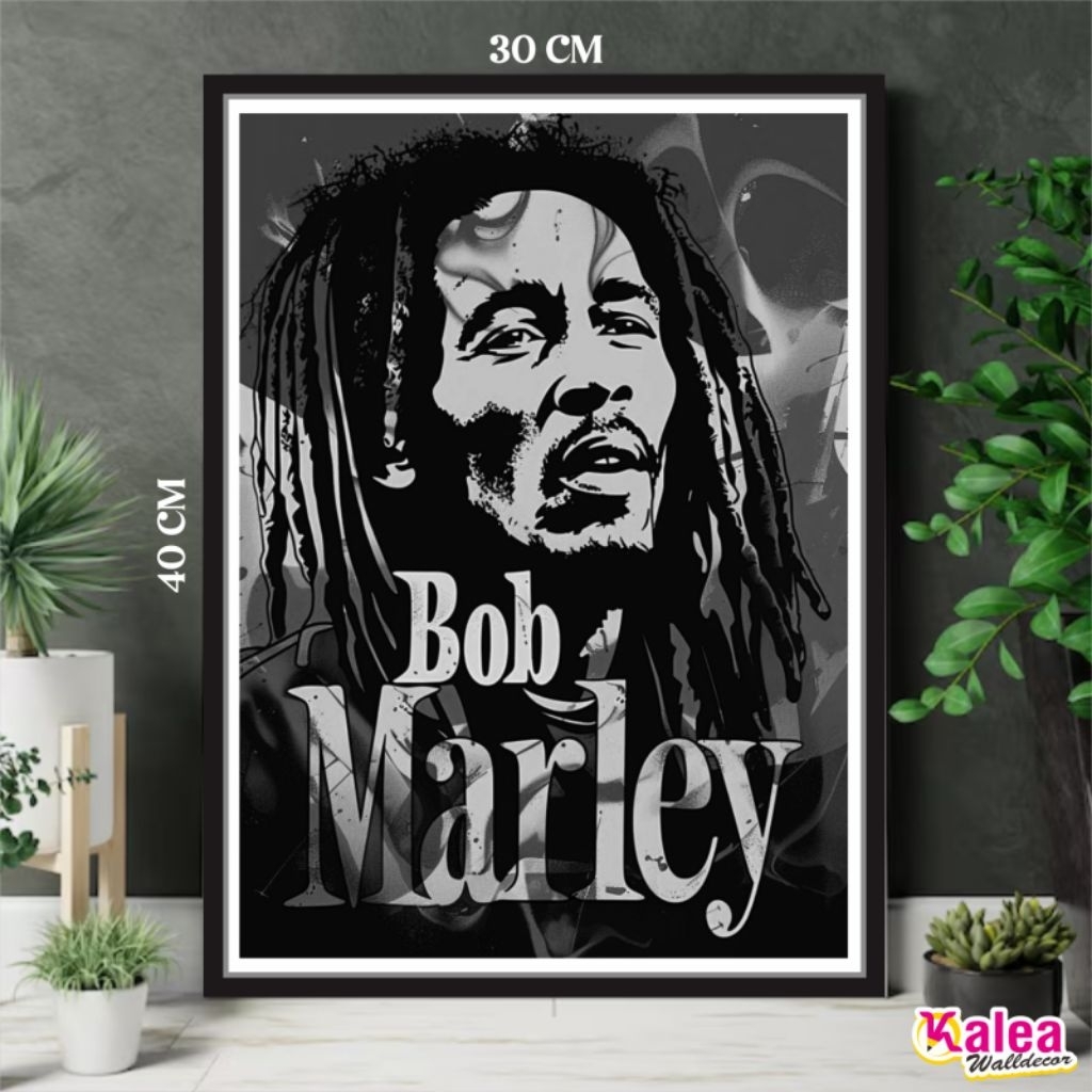 Hiasan Dinding Bob Marley Ukuran 30 X 40  / Poster Kayu Bob Marley Ukuran 30 X 40 / Walldecor Bob Ma