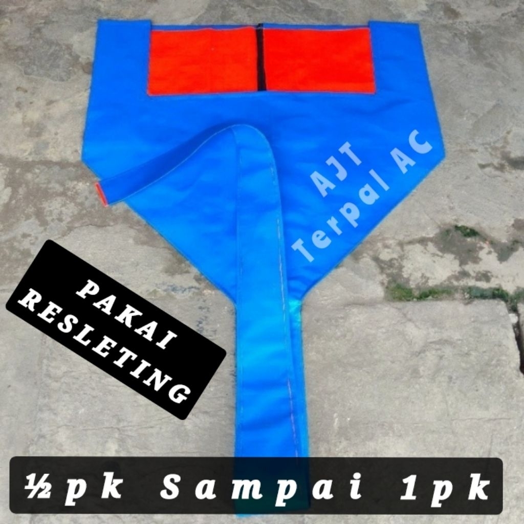 terpal plastik cuci ac cover cuci ac 1/2pk~1pk super tebal pakai resleting