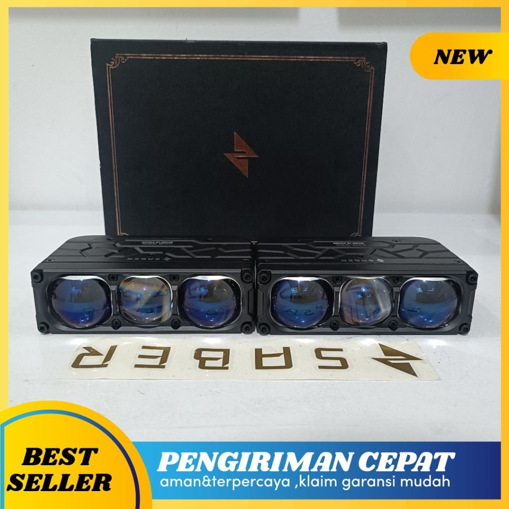 SABER SR3 EVO NEW MINI PROJIE LED PROJECTOR FOGLAMP LAMPU MOBIL
