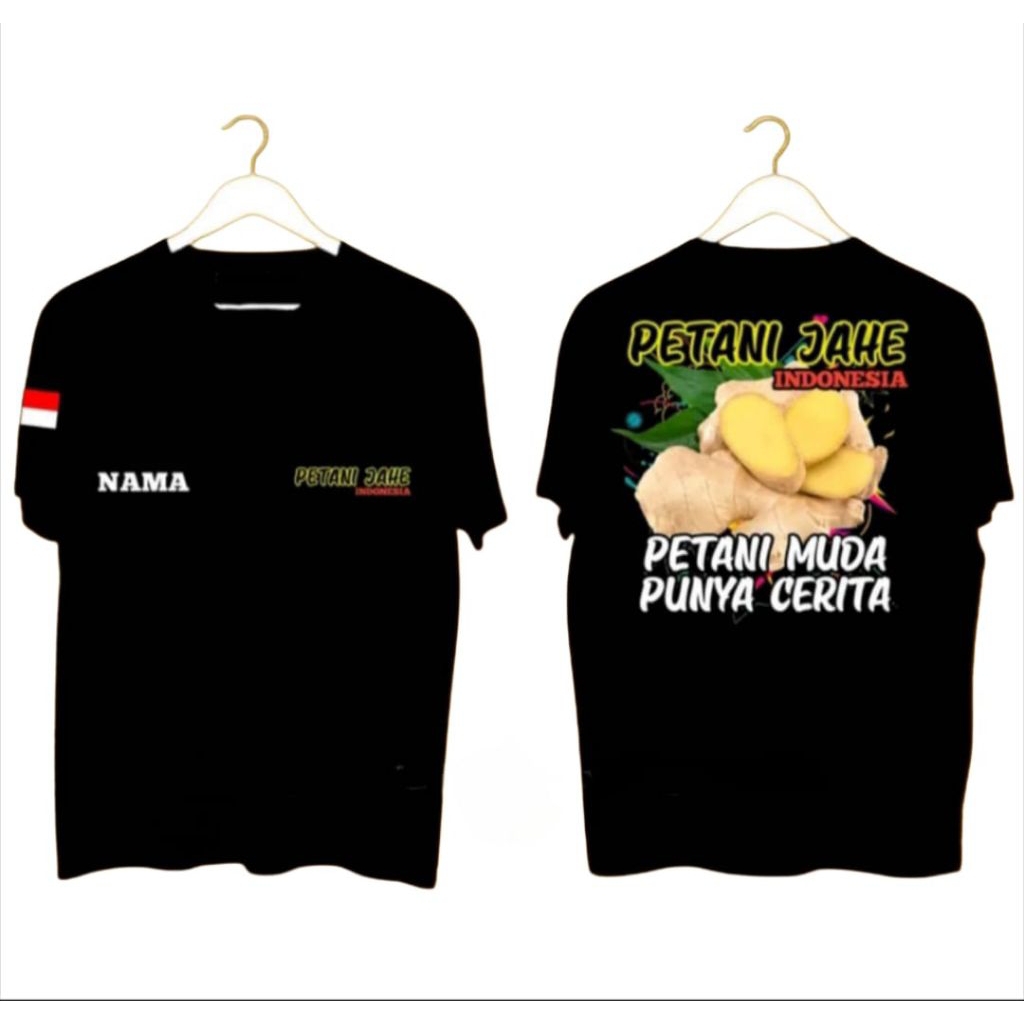 KAOS PETANI JAHE-PETANI MUDA PUNYA CERITA-DESAIN KEREN KAOS PROFESI PETANI MUDA-KOAS KATA