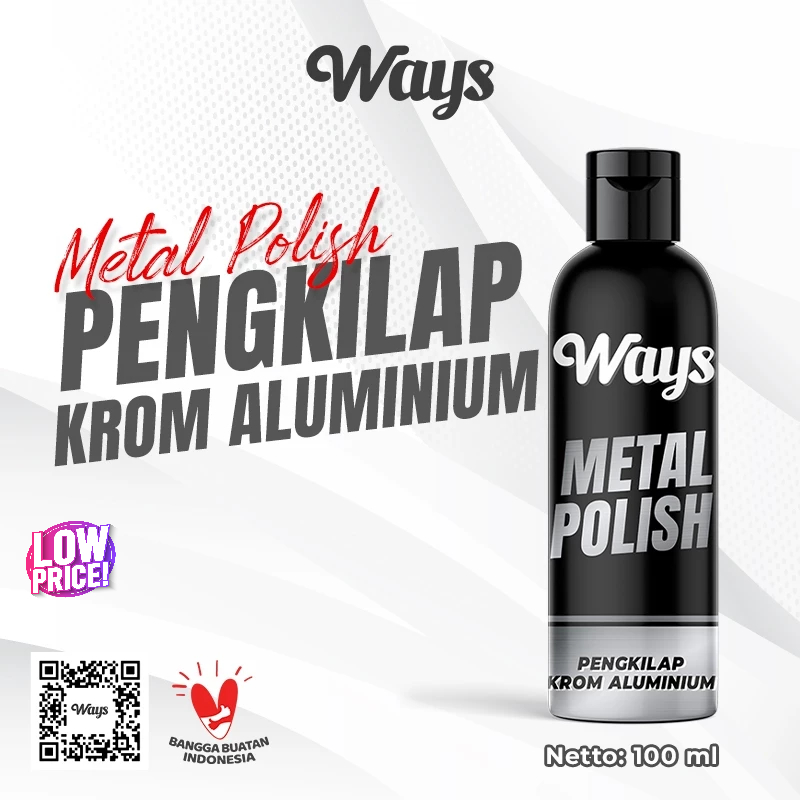 Metal Polish Pengkilap Poles Aluminium Logam Perak Nikel Krom Kuningan Blok Mesin Motor Mobil