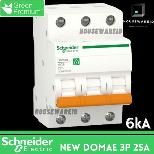 MCB 3p 25a 3Phase 25 Ampere DOMF01325 Schneider New Domae 6kA OriginalMCB 3p 25a 3Phase 25 Ampere DO