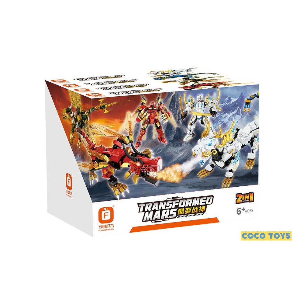 Forange Block Transformed Mars 2 in 1 FC1041 - FC1044 - Brick Naga dan Robot - Mainan Balok - Mainan