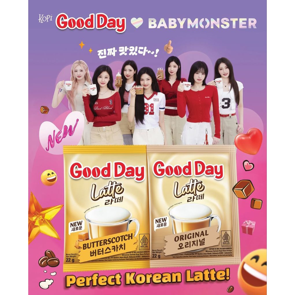 

Good Day Latte Butterscotch & Original Renteng 10 pcs - Kopi Instan Creamy Manis Gurih (22 gr)