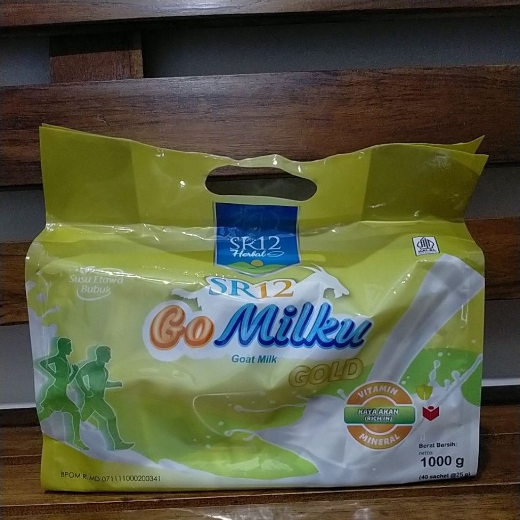 

Susu kambing etawa Gomilku SR12 Gold 1000gr (40 Sachet @25gr)