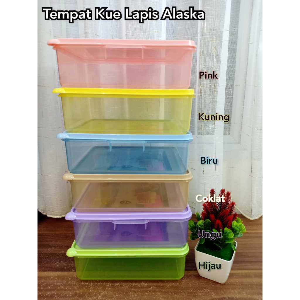 Tempat Kue Lapis Alaska / Tempat Lapis Kue Basah Plastik / Kotak Kue Lapis Lebaran