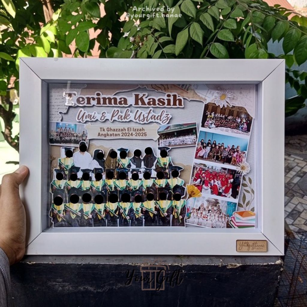 3D Frame PopUp/Scrapframe Full Bingkai Gift Custom Perpisahan, Wisuda, Ultah