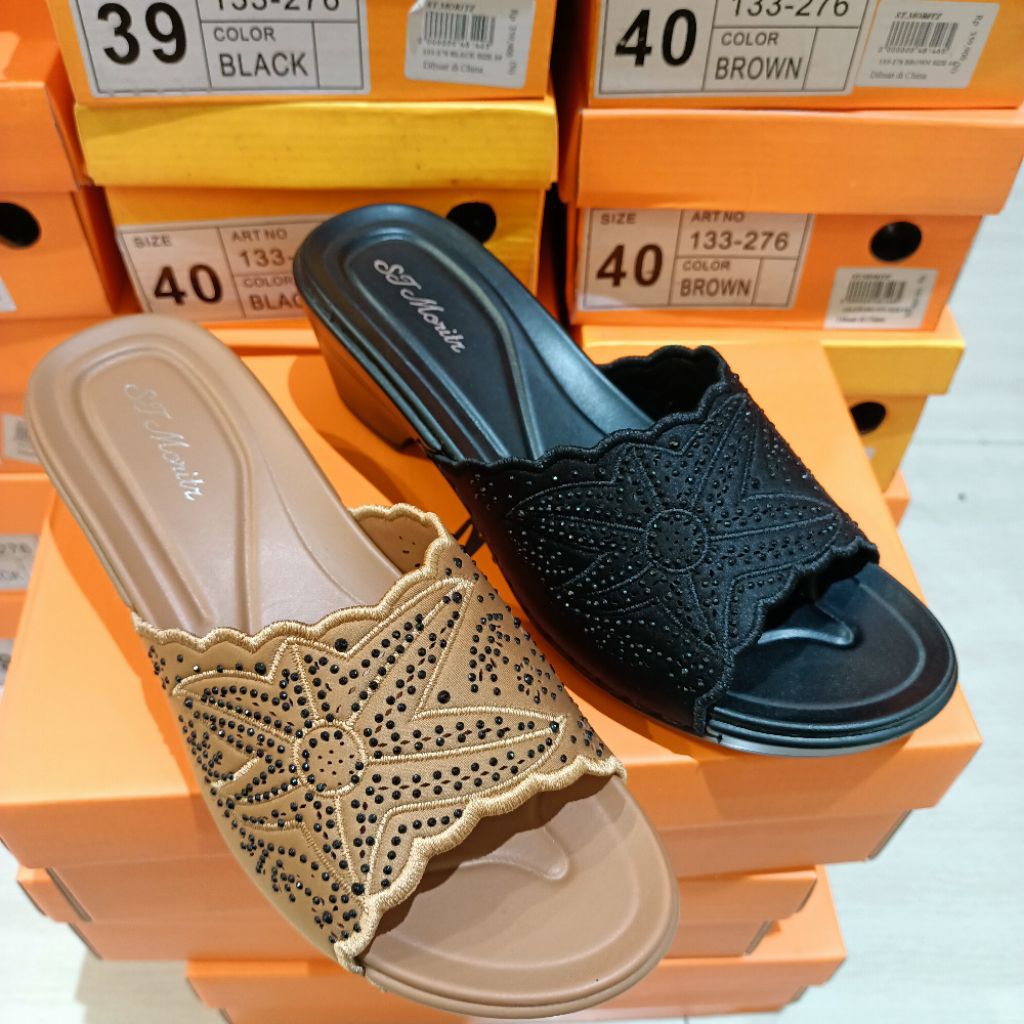 sandal wanita wedges 7cm ringan ST.MORITZ original matahari