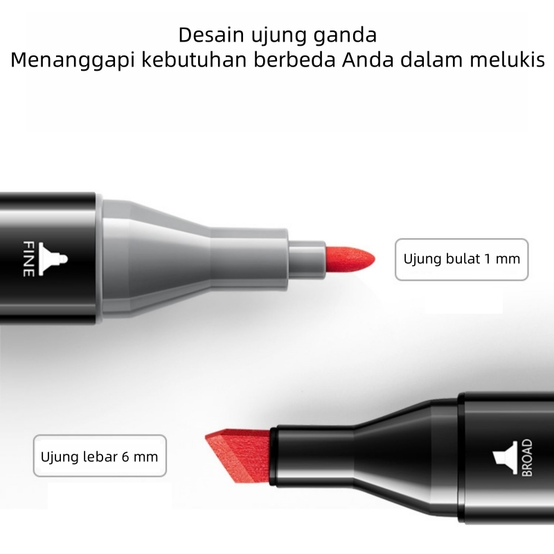 

Ay00! MW Spidol Warna Warni 1 Set Sketch Marker 2 Tip Touch Marker 60/80/100/120/168/204/262 Warna