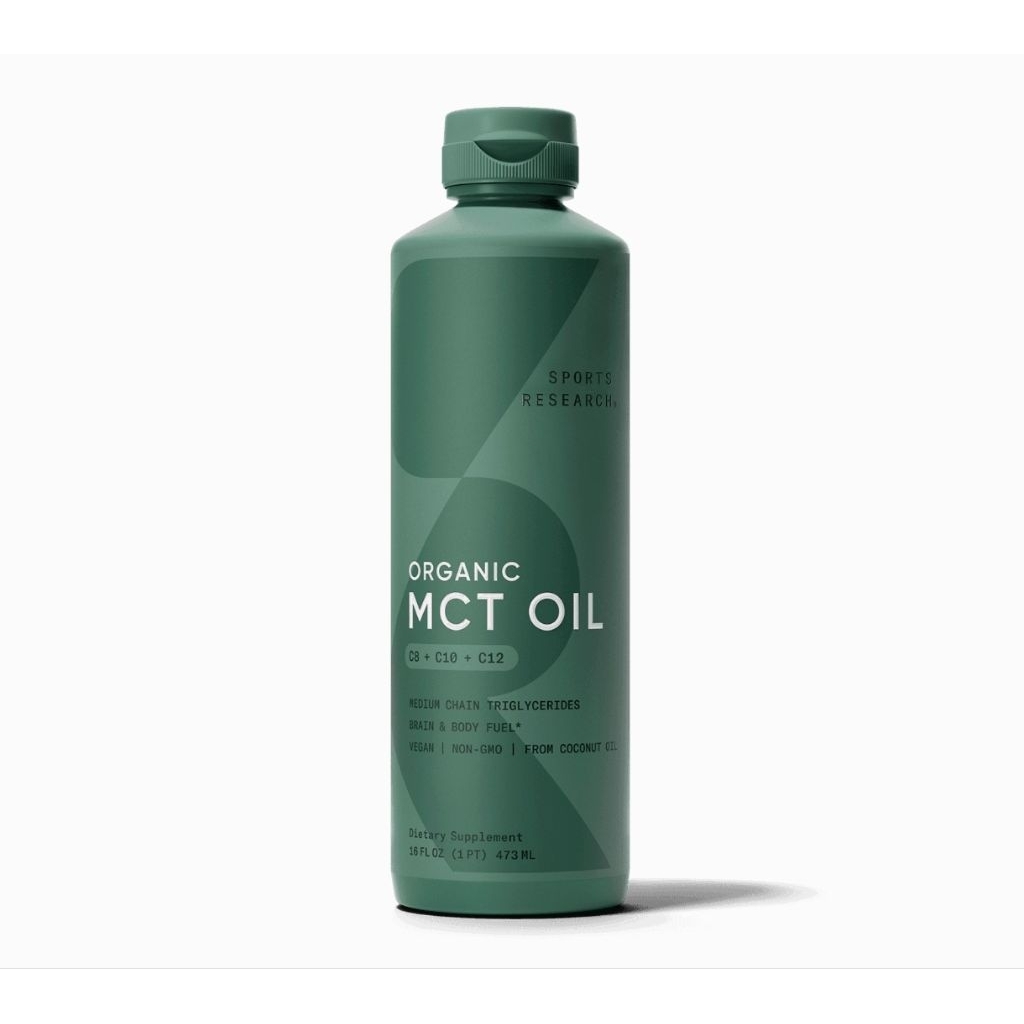 

SR Organic MCT Oil 473ml Brain Body Fuel Minyak Keto Diet Energi ORIGINAL Sports Research USA