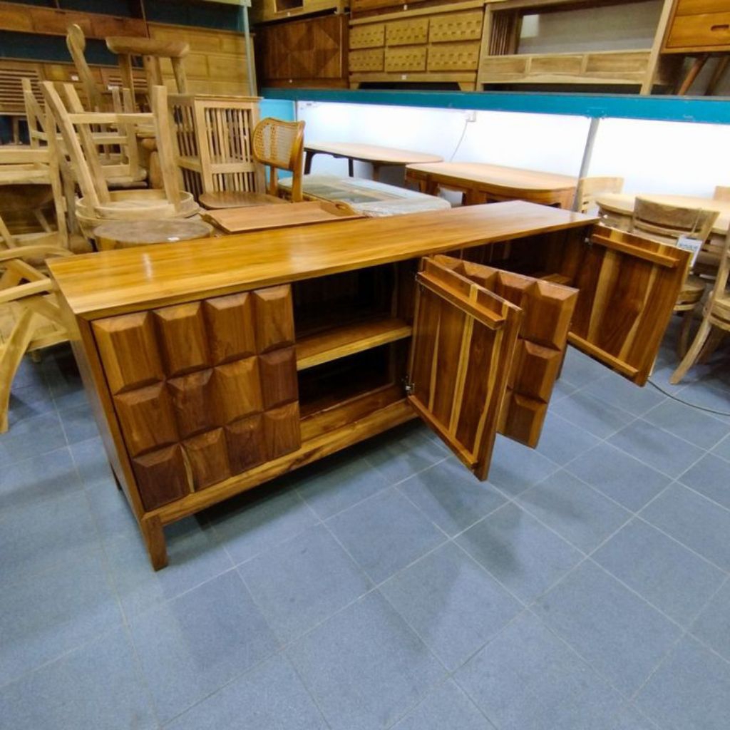 Bufet minimalis motif,bufet kayu jati ,bufet tv modern