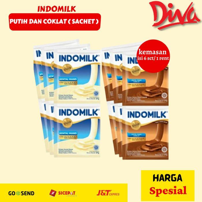 

[oddsolshop] pekanbaru/Indomilk Kental Manis 6 x 37GR Swiss Choco & Creamy Original Chocolate Coklat