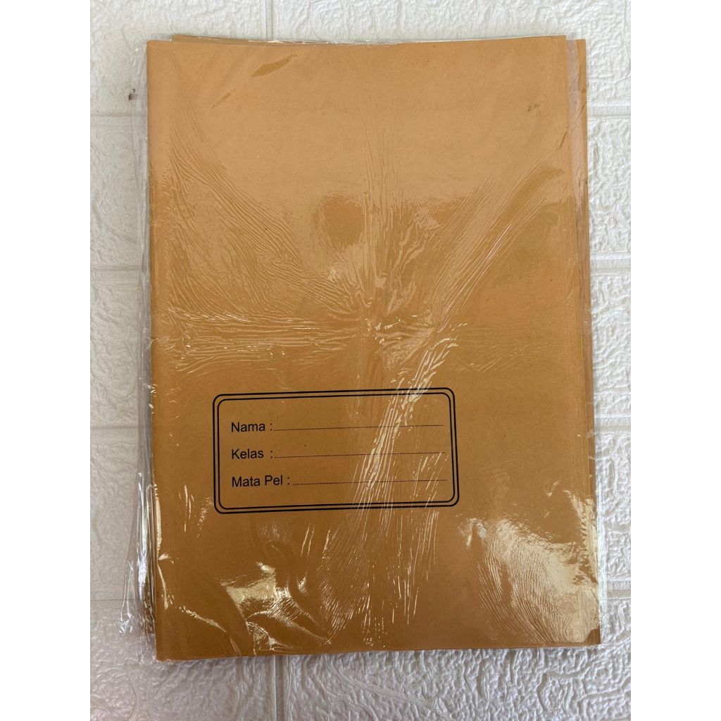 

Sampul Buku Coklat Polos Kraft Ukuran Kwarto Isi 10 Lembar