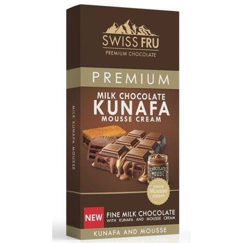 

SWISS FRU PREMIUM MILK CHOCOLATE KUNAFA MOUSSE CREAM