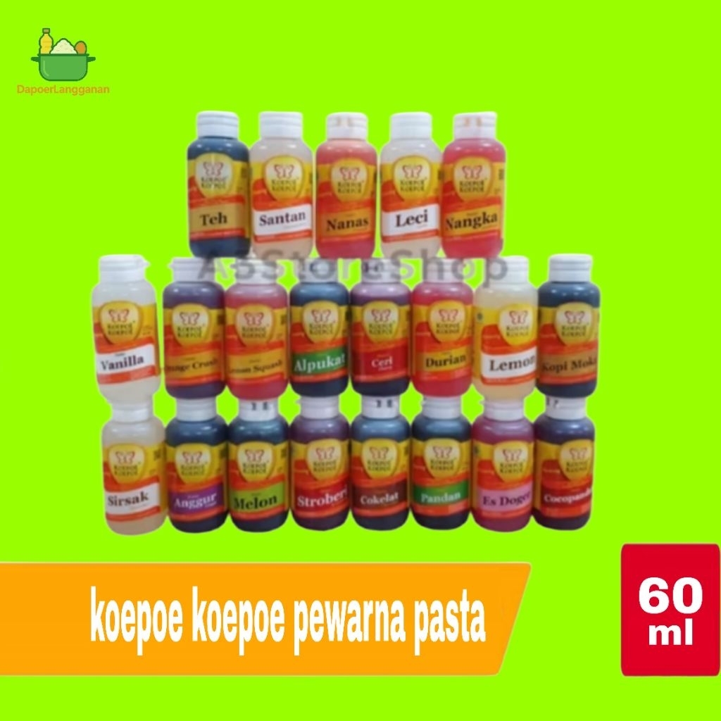

Koepoe Koepoe Pasta 60ml – Campuran Perisa & Pewarna untuk Aneka Kue
