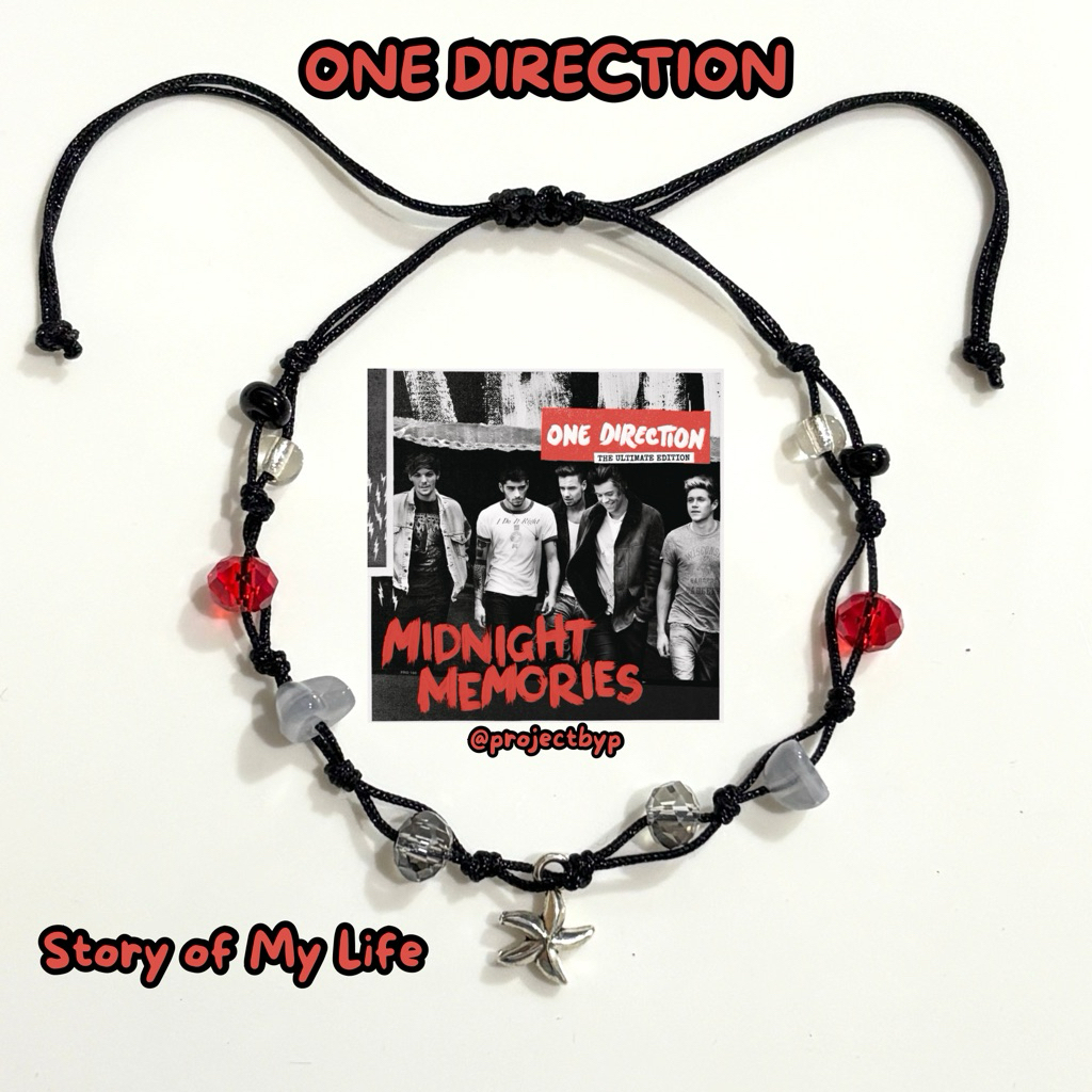 One Direction Bracelet / Gelang Album One Direction / Gelang tali One Direction / Gelang tali serut