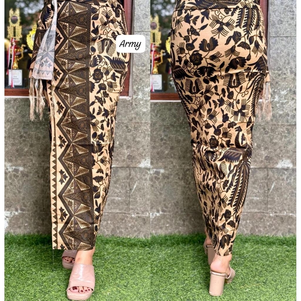 kamen jadi katun motif batik set selendang bawahan tradisional kamen bali wanita