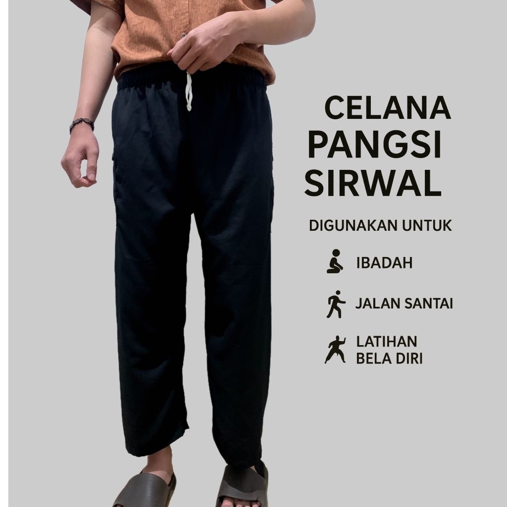 Celana Panjang Sirwal pangsi Pria Dewasa Katun Komprang Suja
