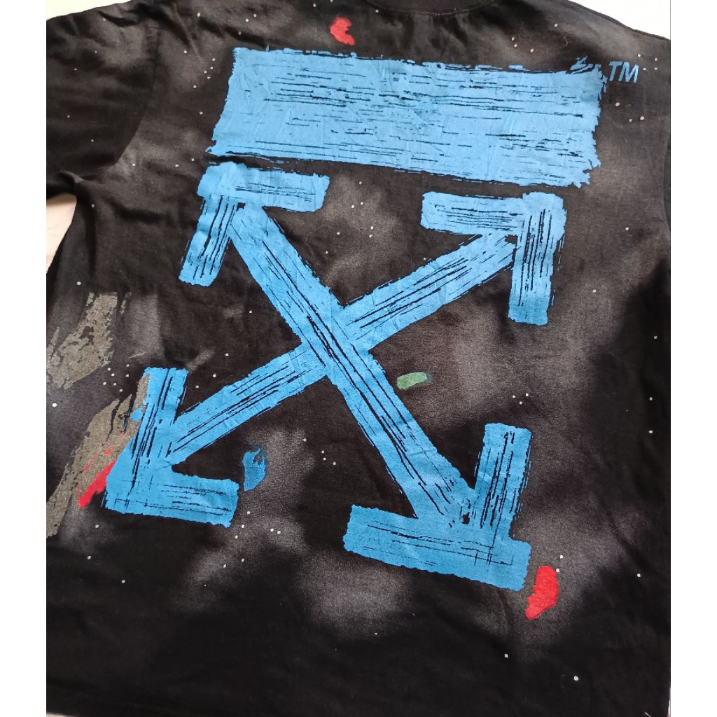 t-shirt off white galaxy like new