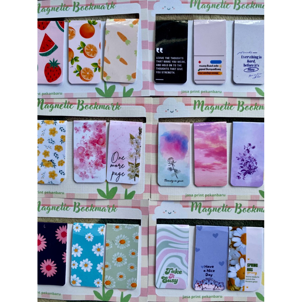 

Pembatas Buku Magnet Handmade Magnetic Bookmark Isi 4