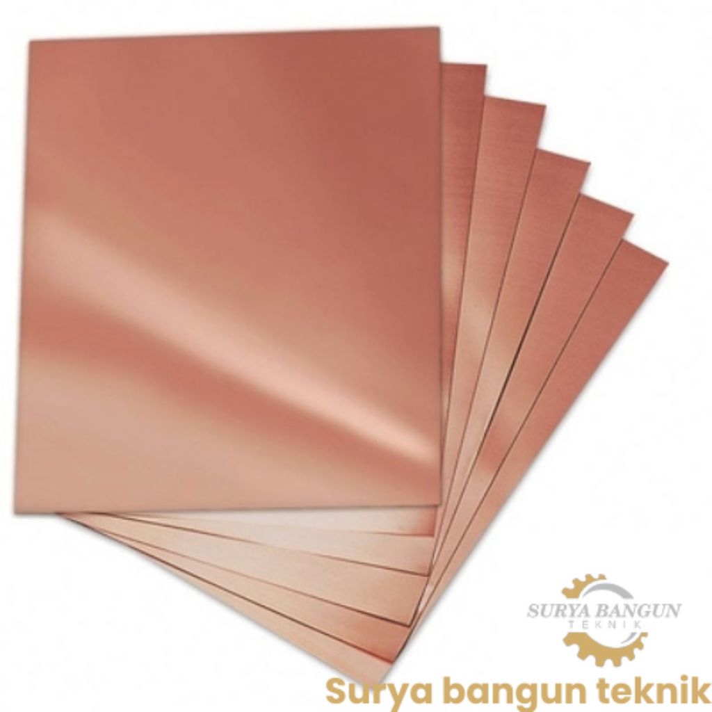 plat tembaga 0,5mm x 60mm x 150mm plat tembaga murni