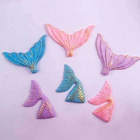 TOPPERCAKE51_MEDAN Topper Cake Ekor Duyung Bahan Clay – Hiasan Kue Mermaid Elegan & Tidak Pasaran