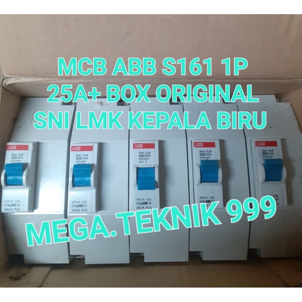 MCB ABB PLN+BOX S161 1PHASE 25A ABB MCB PLN 1P 25A