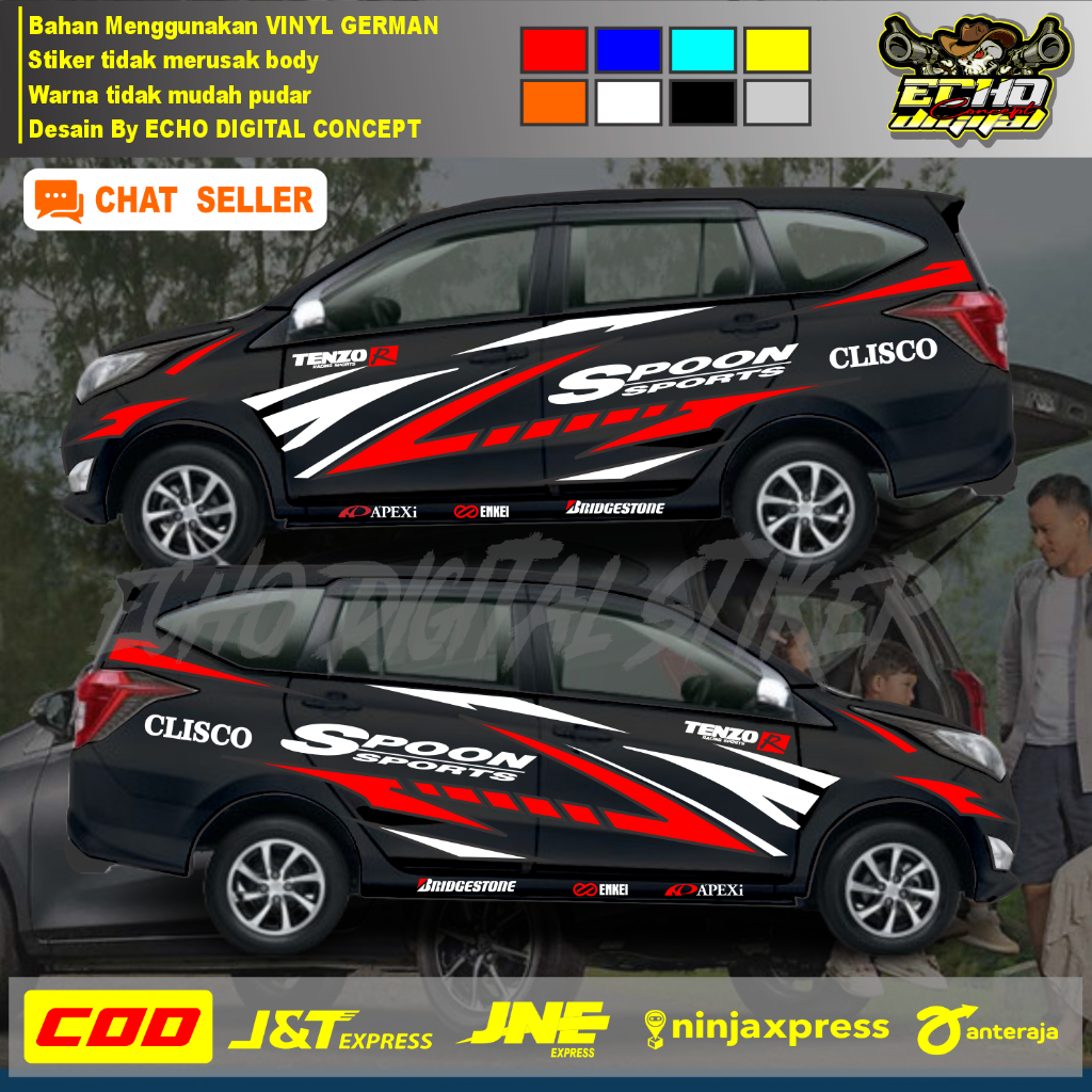 cuting stiker custom mobil CALYA SIGRA DLL  TERMURAH