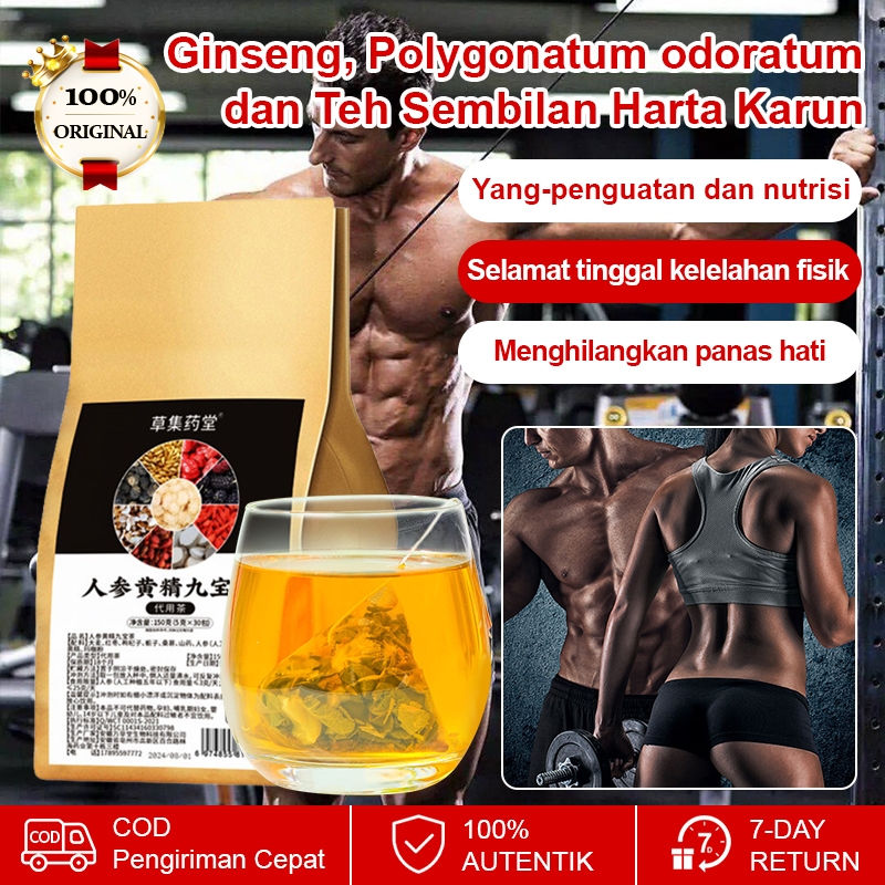 

❤️Beli 1 gratis 1❤️Teh Sembilan Herbal dengan Goji dan Ginseng (9 Jenis Herbal Tiongkok) Teh Polygonatum untuk Menyehatkan Ginjal Teh Herbal Kesehatan 100% Alami Teh Kesehatan Pria Meningkatkan Energi Pemulihan Cepat