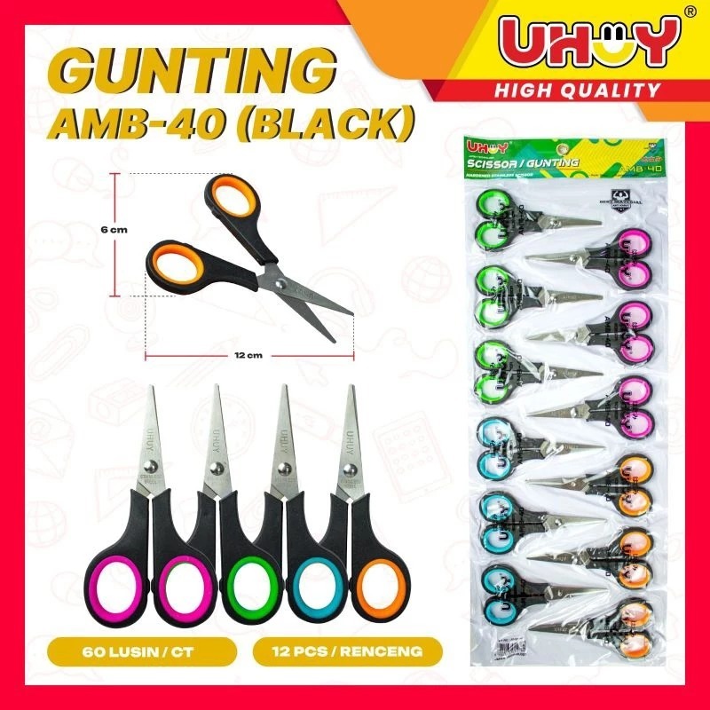 

Gunting Renceng UHUY Kecil - 12 pcs / Scissors Stainless Steel Per Lusin