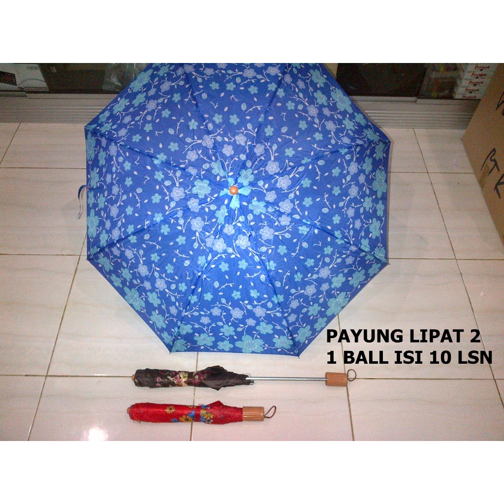 payung / payung saten / payung lipat 2 satin / payung mini lipat 2 motif / RANDOM