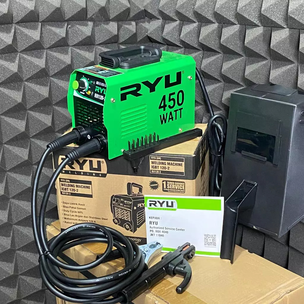 Mesin Las RYU Inverter MMA 120 IGBT 450 watt / Mesin las / Mesin trafo las / READY BELI SEKARANG KIR