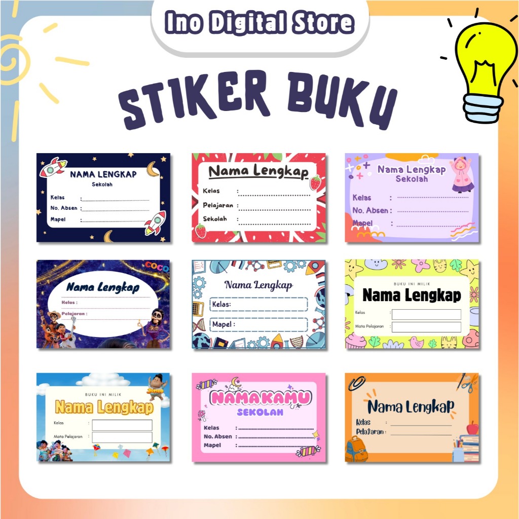 

Stiker mapel isi 20 - Stiker buku nama lengkap - Stiker buku pelajaran sekolah