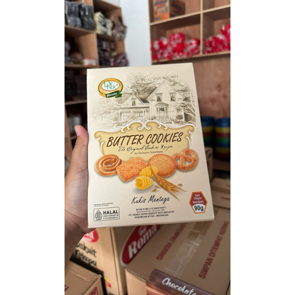 

BUTTER COOKIES DENEX BISCUITS KUKIS MENTEGA SNACK HAJATAN ASUL ASUL SANGGONG NIKAHAN KHITANAN LAHIRAN DAN LAIN LAIN