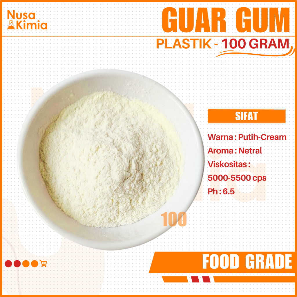 

Guar Gum Food Grade 100 Gram - Pengental Makanan - Guar Gum Bahan Slime