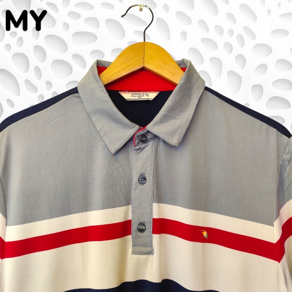 ARNOLD PALMER kaos kerah dryfit, kaos kerah olahraga pria