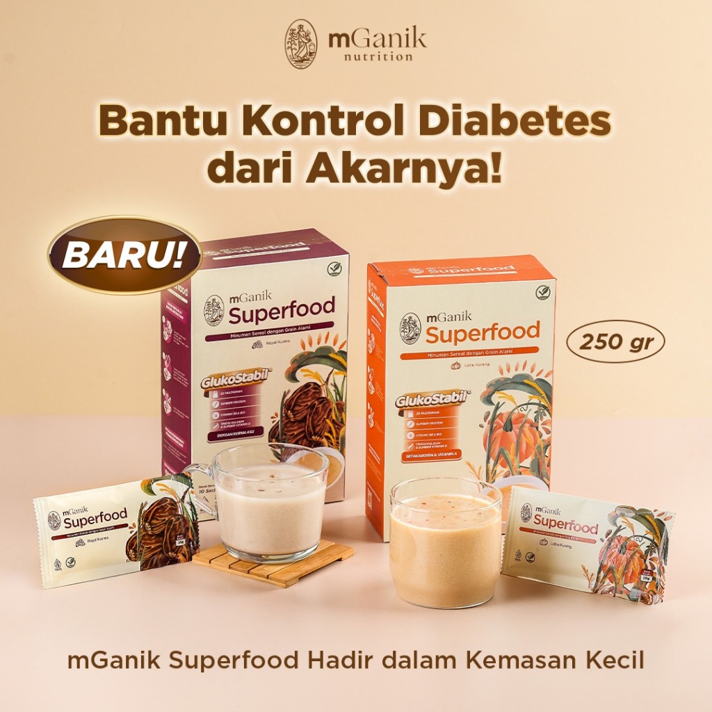 

[NEW PRODUCT] mGanik Superfood 1 Box (10 sachet) - Nutrisi Diabetesi Formula GlukoStabil BPOM ASLI
